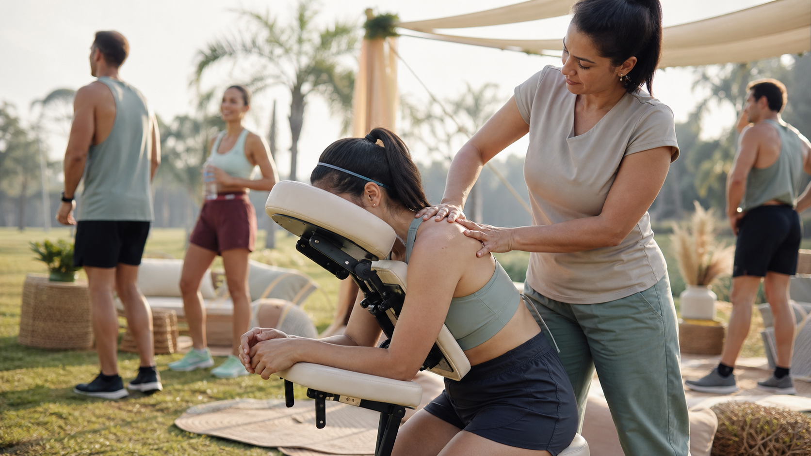 Experiência Recovery em ambiente de evento esportivo
